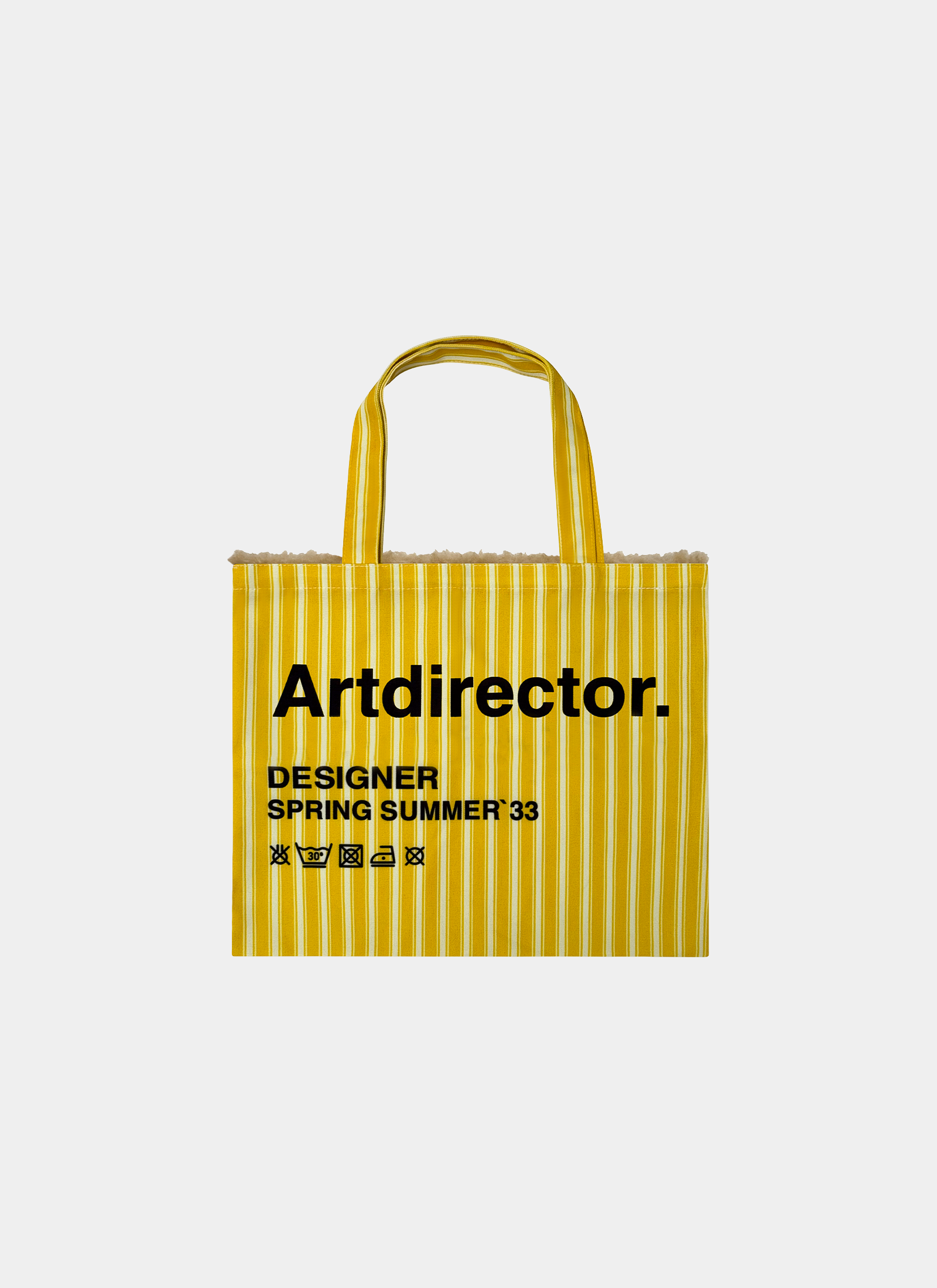 Art Director Yellow Striped Tote Bag