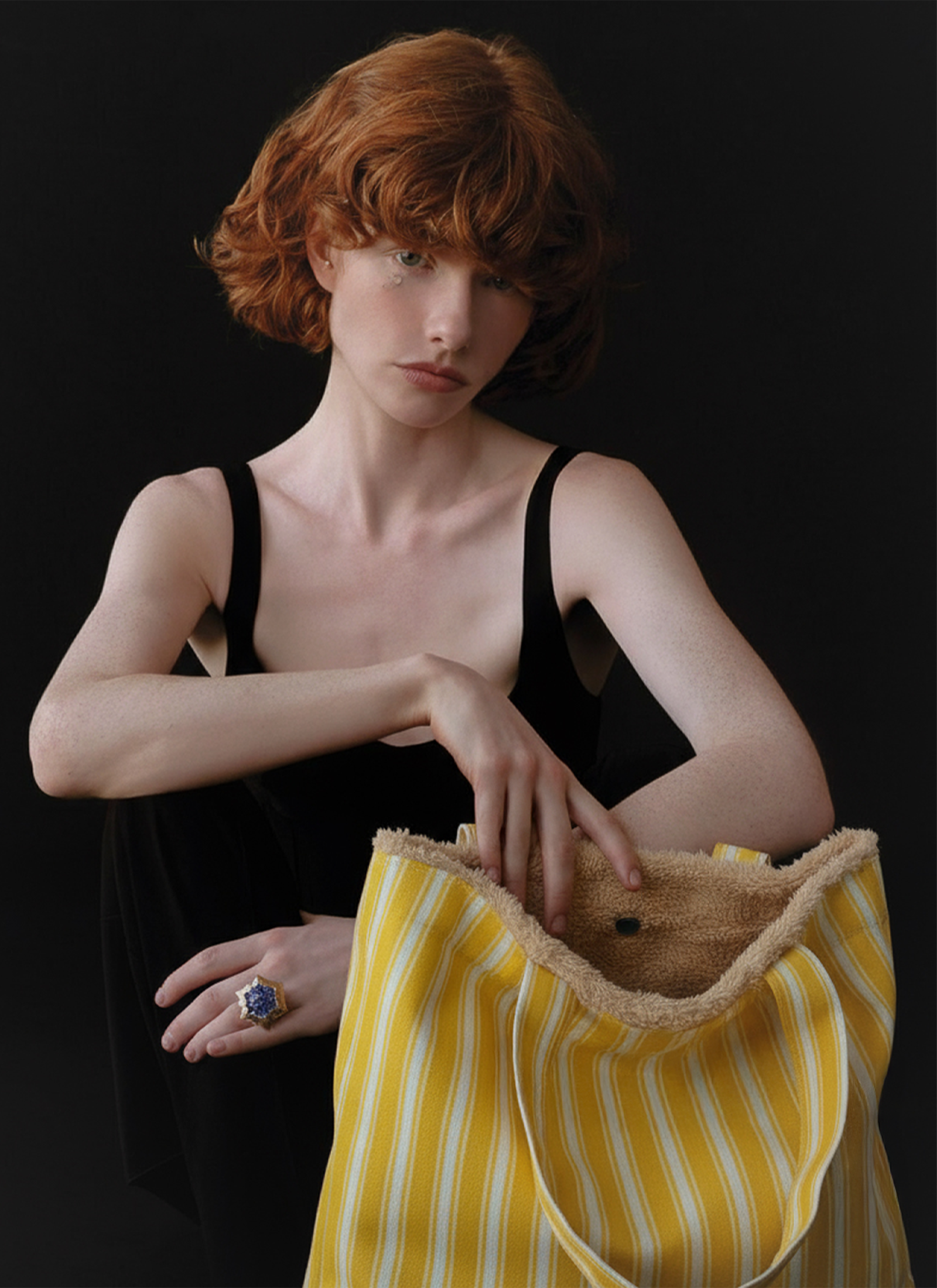 Art Director Yellow Striped Tote Bag