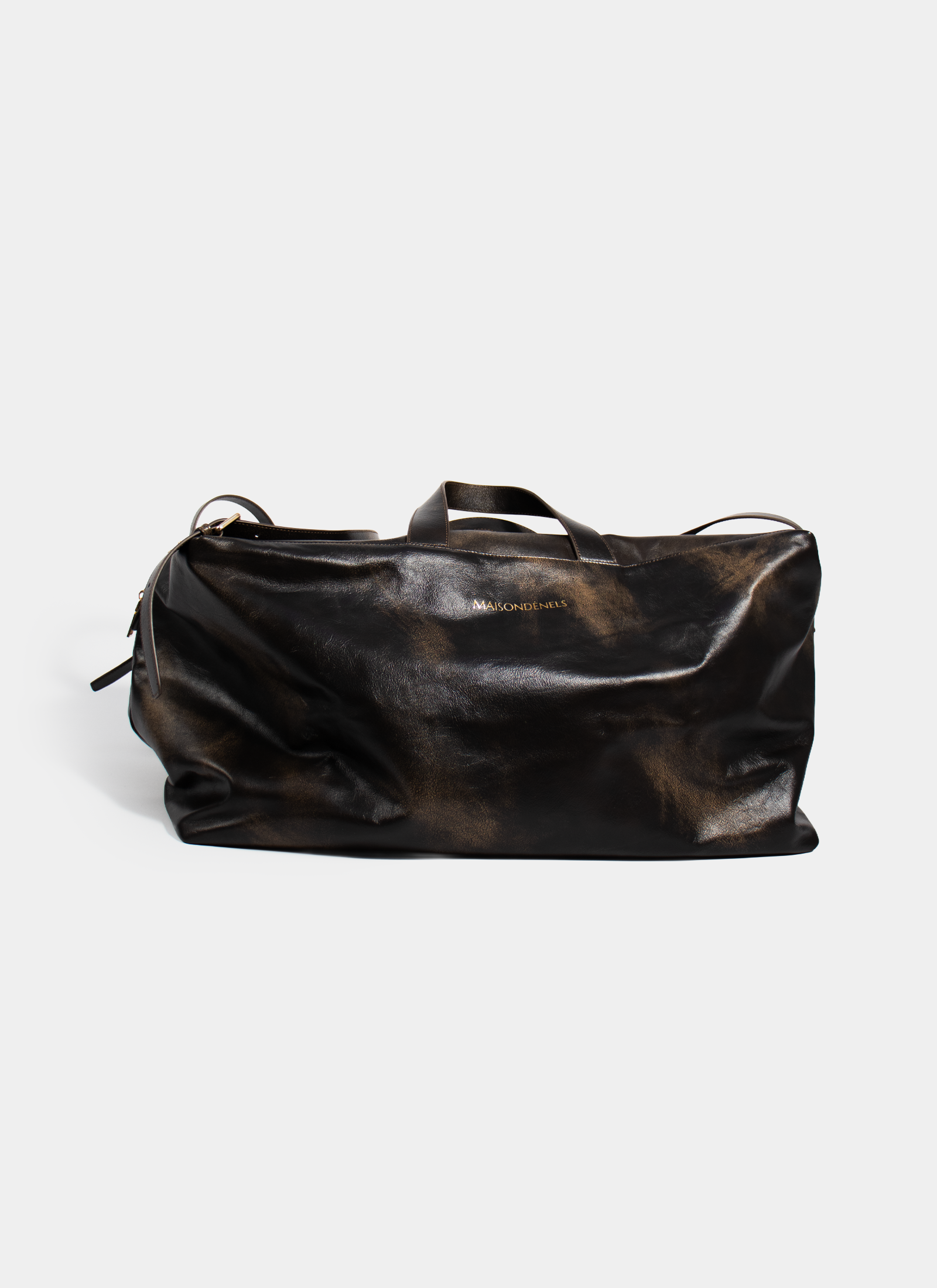 Crackled Leather Travel Bag